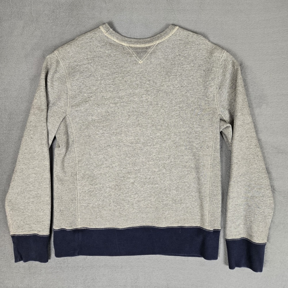 J Crew Wallace Barnes Sweatshirt Mens Medium Heritage Double V Gray Crew Retro - Picture 3 of 8